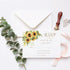 Elegant Watercolor Sunflowers Eucalyptus Acrylic Wedding Invitation CWIA87
