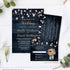 Navy Blue Sunflower Baby's Breath Mason Jar Rustic Wedding Invitations CWIF61