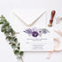 Plum and Silver Gray Floral Affordable Clear Wedding Invitations CWIA58