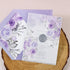 Rustic Lilac Lavender Silver Gray Floral Vellum Wedding Invitation CWIV21