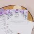 Rustic Lilac Lavender Silver Gray Floral Vellum Wedding Invitation CWIV21