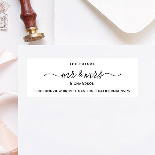 Script Mr. and Mrs. Return Address Label CWIRAL09