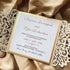 luxury silver gold glitter laser cut wedding invitations CWIL02