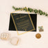 Golden UV Ink Simple Modern Acrylic wedding invitations CWIA49