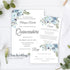 light blue floral cheap quinceanera invitations CWIB06