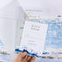 watercolor blue sea waves beach acrylic wedding invitations CWIA231 - Clear Wedding Invites