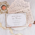vintage style blush shimmer and rose gold glitter pocket wedding invitation CWIL95