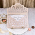 vintage style blush shimmer and rose gold glitter pocket wedding invitation CWIL95