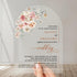 bohemian whimsical coral and terracotta floral arch acrylic wedding invitation CWIA207
