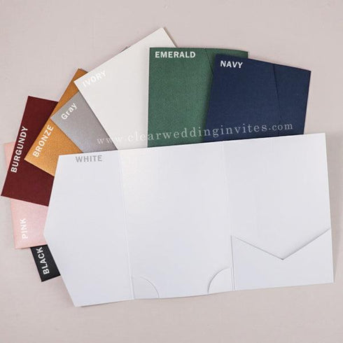 Matching pockets for invitations CWILTAP01 - Clear Wedding Invites