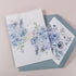 garden dusty blue florals vellum wedding invitations CWIV37