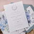 garden dusty blue florals vellum wedding invitations CWIV37