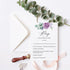 Dusty Purple, Pink and Eucalyptus Acrylic Wedding Invitation CWIA134