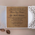 elegant rustic laser cut wedding invitations with tag and twine CWIL75