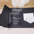 Elegant White Script Black Pocket Acrylic Wedding Invitations CWIA209