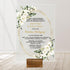 elegant white floral framed formal pocket wedding invitations CWIA215