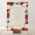 Red Roses Frame Gold Quinceañera Sweet 16 Acrylic Invitations CWIA182