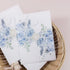 garden dusty blue florals vellum wedding invitations CWIV37