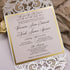 gorgeous lace glitter gold and blush laser cut wedding invitations CWIL97