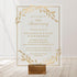 gold framed foliage chic acrylic wedding anniversary invitation CWIA201