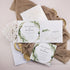 Framed Greens Gold Geometric Wedding Invitation With Greenery Leaves CWIL58