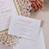 inviting blush shimmer laser cut pocket with classic invitation and glittery backer CWIL27