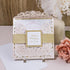 inviting blush shimmer laser cut pocket with classic invitation and glittery backer CWIL27