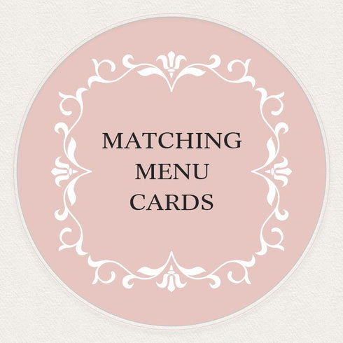 matching wedding menu cards CWILMMC