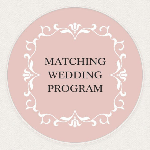 matching wedding program cards CWILMPR