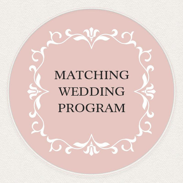 matching wedding program cards CWILMPR