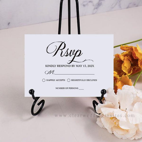 MR & MRS modern vellum wedding invitations with photo overlay CWIV32