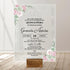 sage and pink floral quinceanera sweet 15 acrylic invitations CWIA227