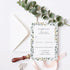 sage eucalyptus clear transparent acrylic wedding invitations CWIA85