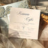 silver glittery and blush pink invitations with translucent vellum belly band CWIL16