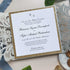 shimmer silver gray laser cut with gold glitter wedding invitations CWIL40