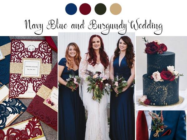 Pin on Burgundy, Dark Red, Navy blue wedding ideas
