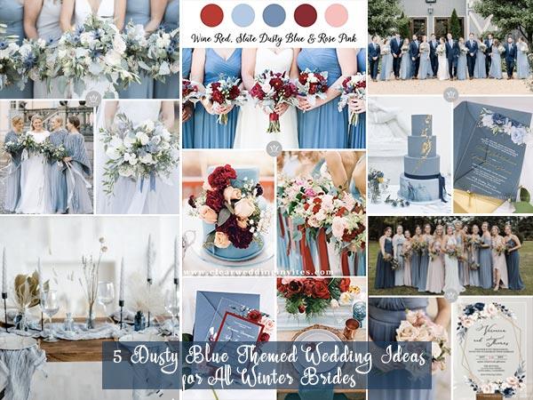 5 Dusty Blue Themed Wedding Ideas for All Winter Brides – Clear Wedding ...