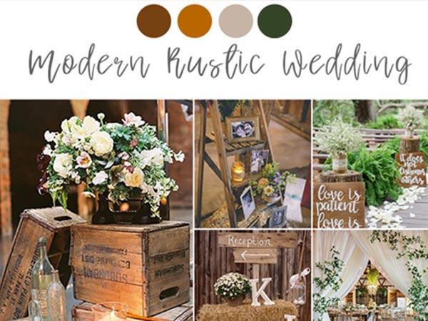 5 Pretty Rustic Wedding Colors and Theme β Clear Wedding Invites