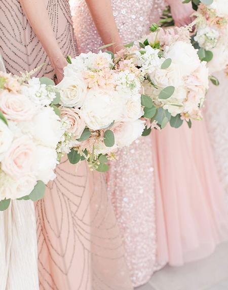rose pink color combination dress Suit Colors to Pair With a Blush Wedding Dress