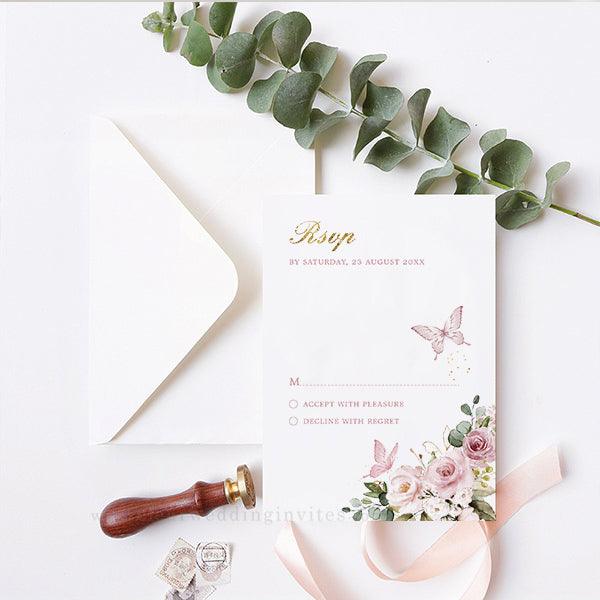 Clear quince invitations, pink quinceanera invitations, birthday