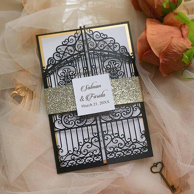 Glitter Wedding Invitations – Clear Wedding Invites