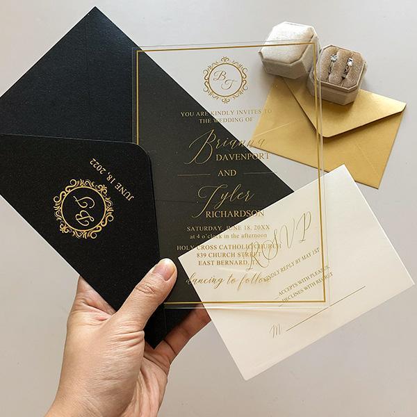 Foil Invitations – Clear Wedding Invites