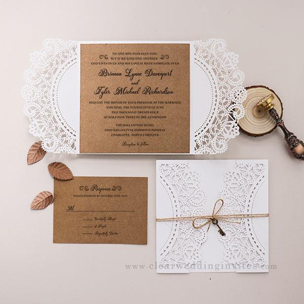 Vintage Wedding Invitations – Clear Wedding Invites